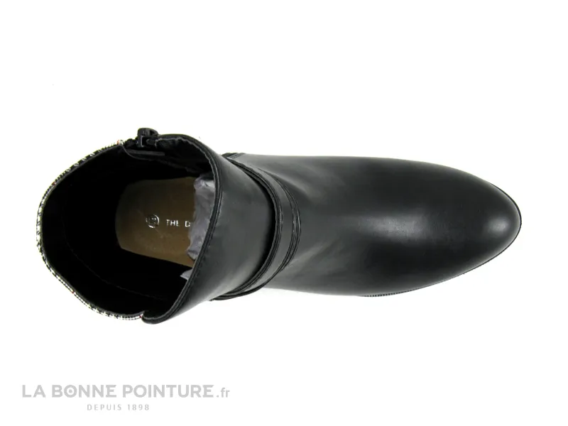 Achat chaussures The Divine Factory Femme Boots, vente The Divine Factory QL4732 Noir - Prince de Galles - Boots avec zip