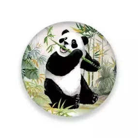 Badge Panda mangeur de bambou Cartes d'Art