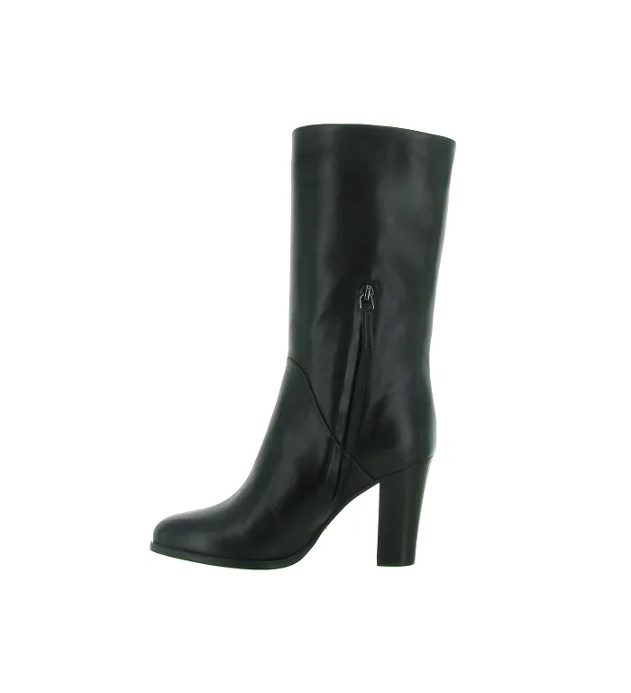 bottes - Cavalières - femme - Cuir - Noir - Julie dee