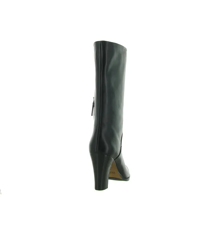 bottes - Cavalières - femme - Cuir - Noir - Julie dee