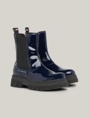 Bottines Chelsea vernies | Bleu | Tommy Hilfiger