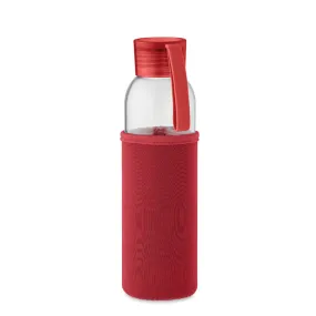 Bouteille en verre recyclé avec housse néoprène - 500ml - EBOR - Vertlapub