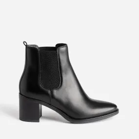 Chelsea boots noir en cuir éco-conçu - Boots / bottines Femme | ERAM