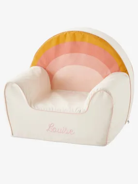 Fauteuil en mousse personnalisable Arc-en-ciel blanc - Vertbaudet