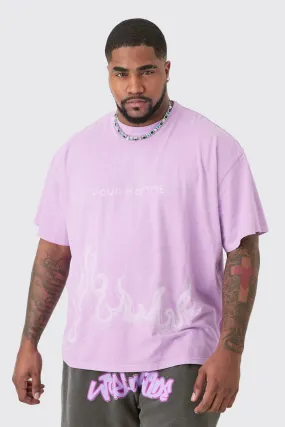 Grande taille - T-shirt oversize imprimé