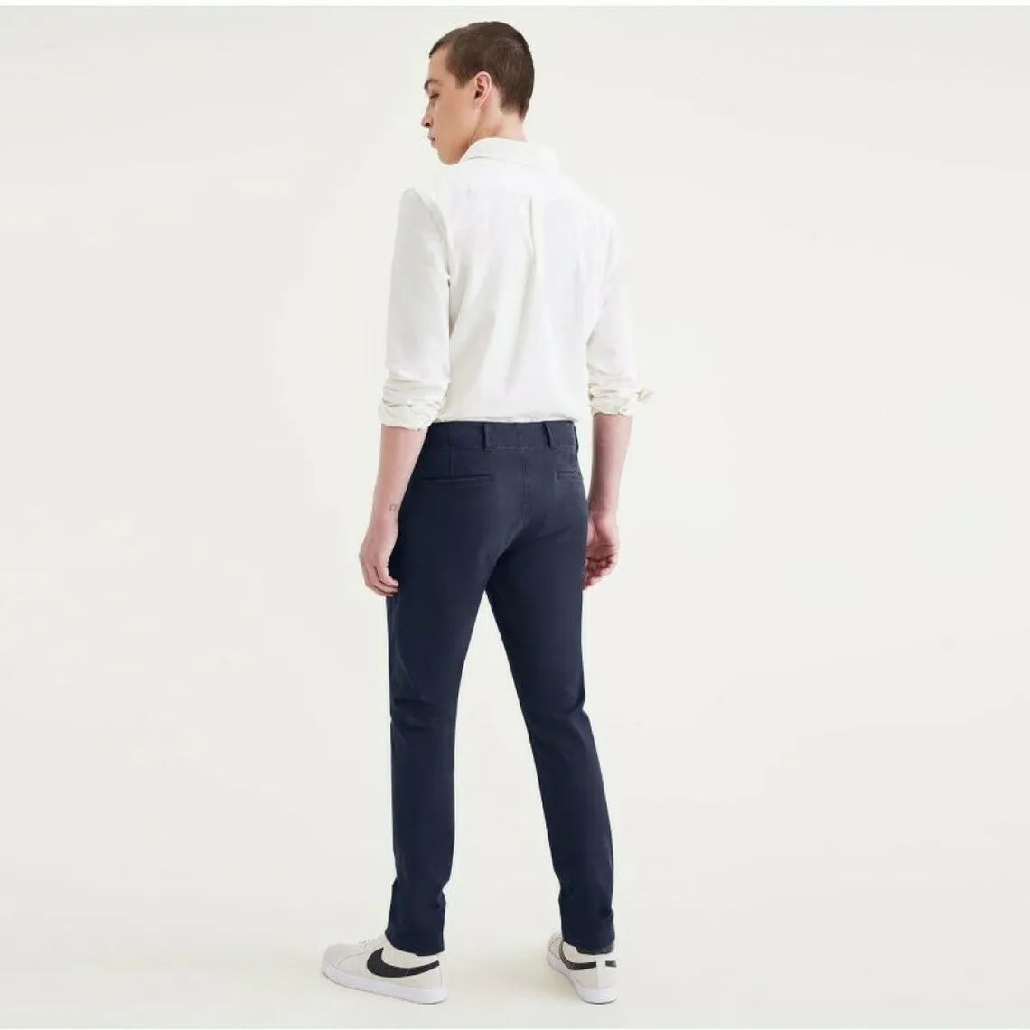 Pantalon chino skinny California bleu marine en coton | 3 Suisses