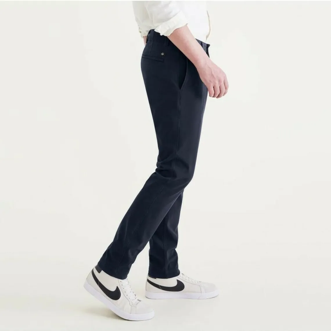 Pantalon chino skinny California bleu marine en coton | 3 Suisses