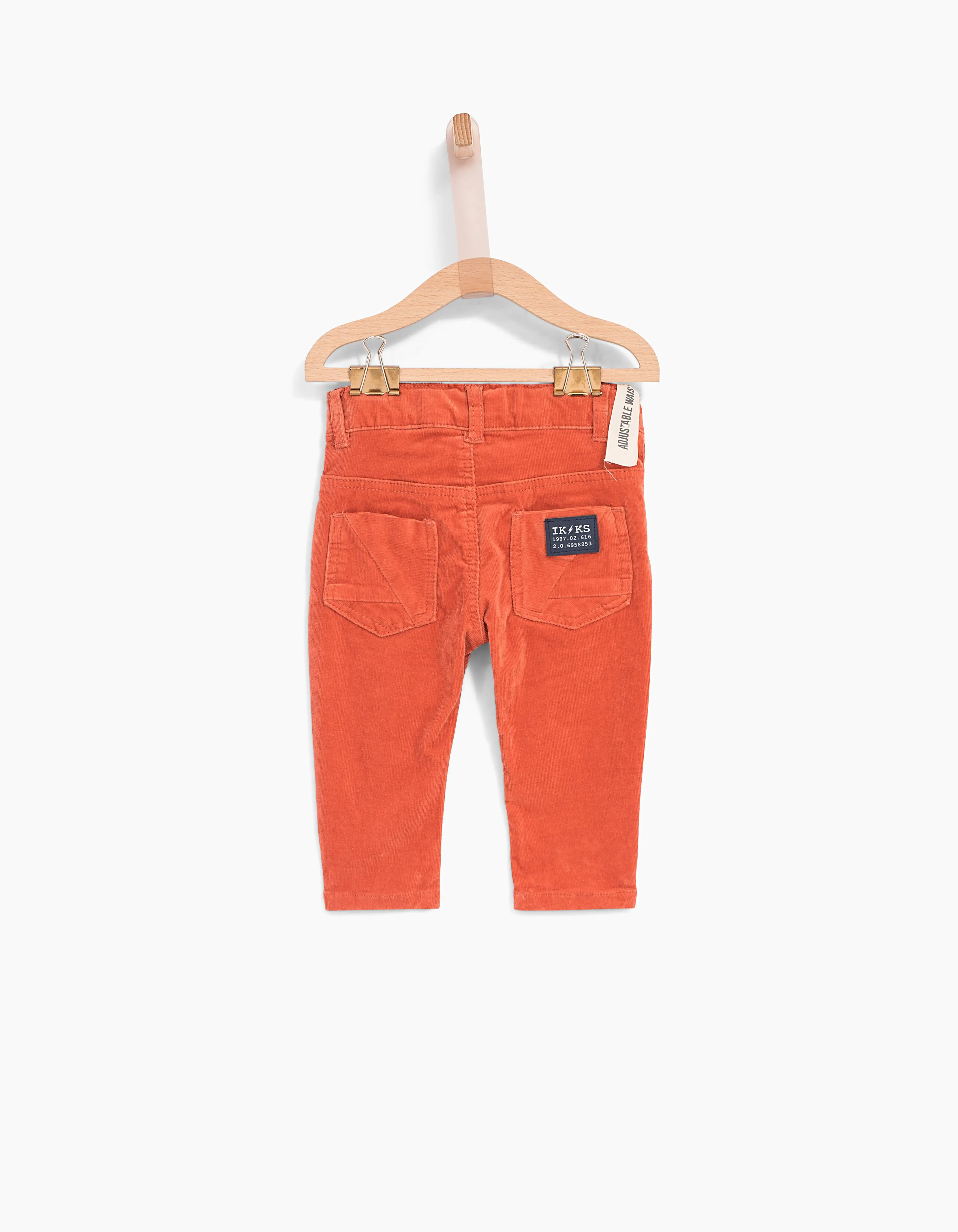 Pantalon orange en velours bébé garçon