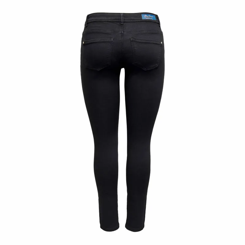 Pantalon taille haute skinny coton poches bouton Femme ONLY à prix 