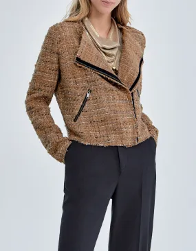 Pure Edition-Veste carrée mordoré façon tweed Femme