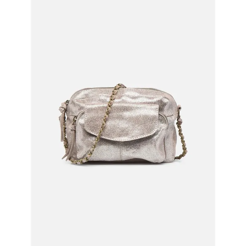 Sac bandoulière naina large argenté femme - Pieces | wimod