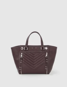 Sac cabas 1440 Medium grenat cuir Femme