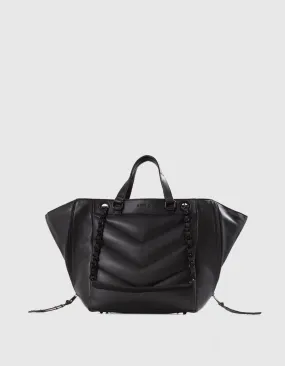 Sac cabas LE 1440 Puffy noir cuir Femme