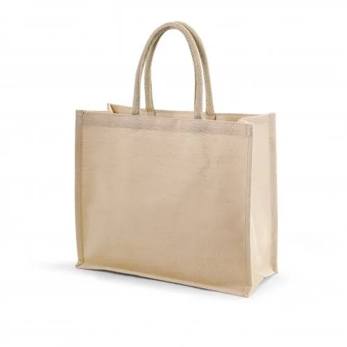 Sac cabas personnalisé en jute et coton - 30x42x18,5cm - KABA