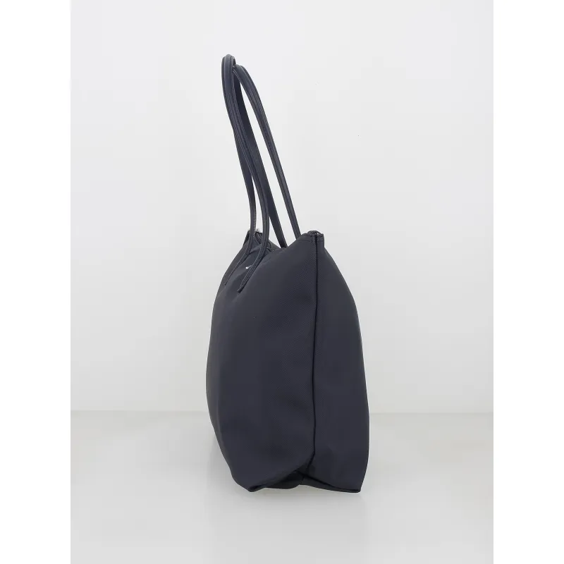 Sac cabas zippé bleu marine femme - Lacoste | wimod