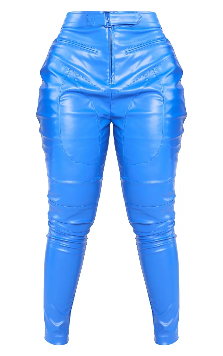 Shape Pantalon skinny  bleu à parties contrastantes et détail zip