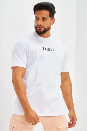 T-shirt basique oversize floqué SAINTS blanc