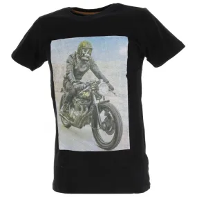 T-shirt col rond ringo noir homme - Deeluxe | wimod