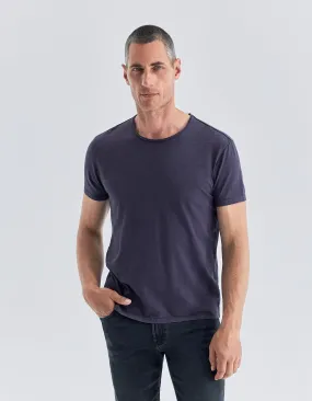 T-shirt L'Essentiel dark plum col rond Homme