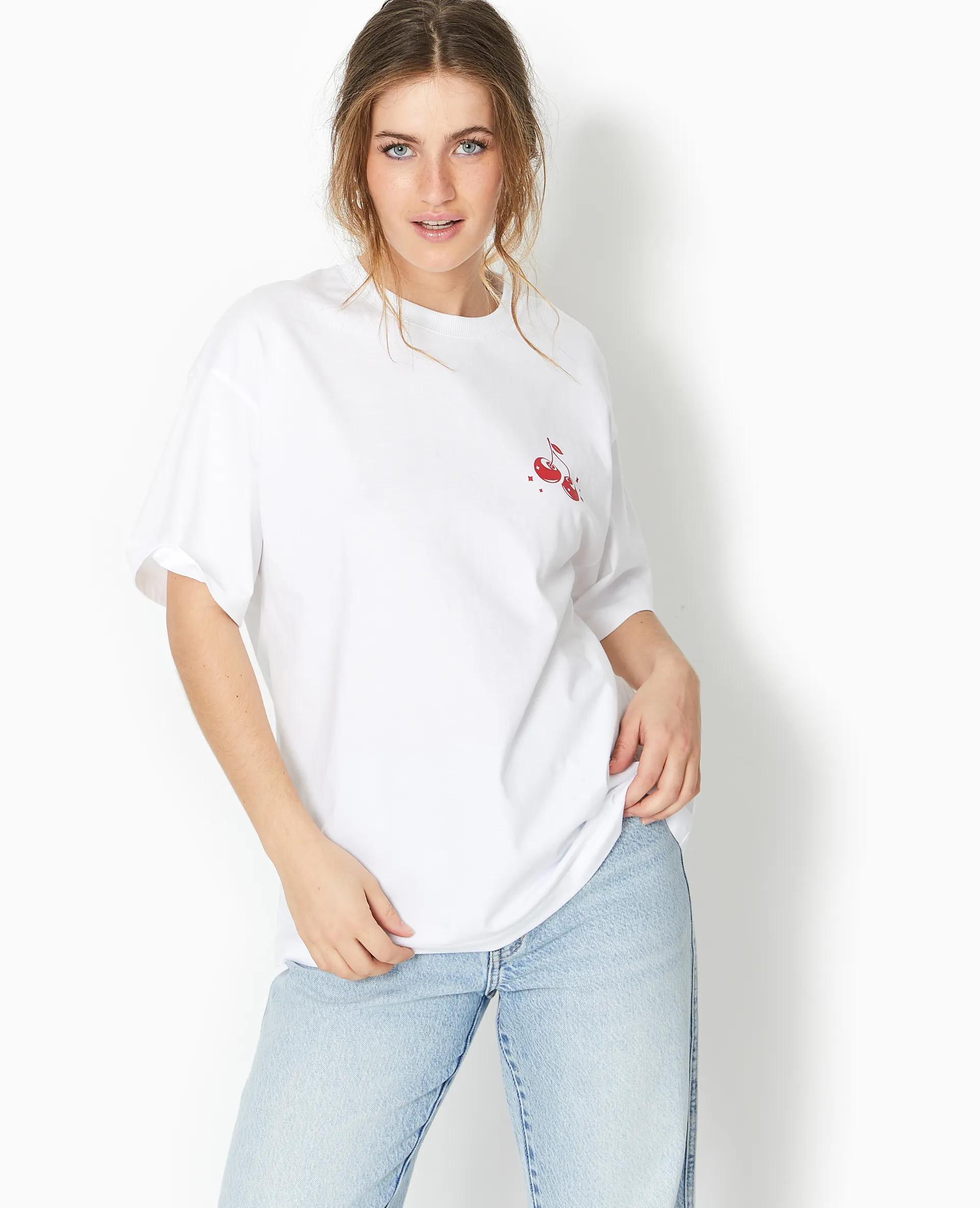 T-shirt oversize avec print devant et dos