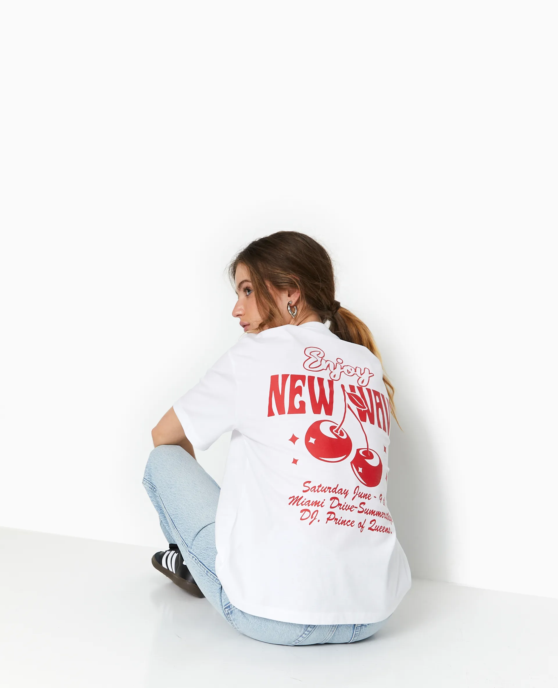 T-shirt oversize avec print devant et dos