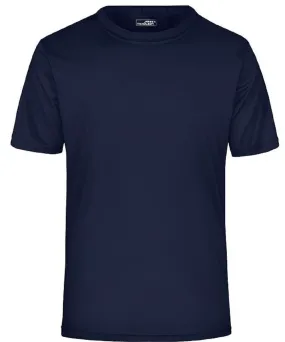 t-shirt respirant JN358 - bleu marine - col rond - Homme 