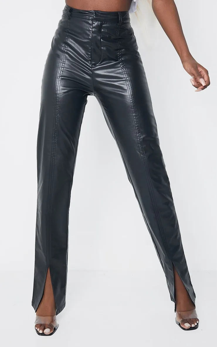 Tall Pantalon skinny  noir à détail coutures et ourlets fendus