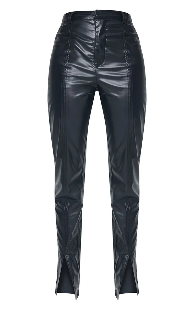 Tall Pantalon skinny  noir à détail coutures et ourlets fendus