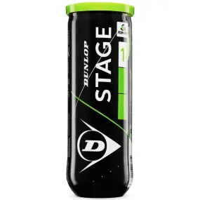 Tube de 3 Balles Dunlop Stage 1 Vert