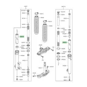 Tube de fourche Kawasaki KLX 125 (2010-2016) | Moto Shop 35