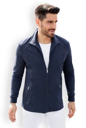 Veste en Sweat Homme - Col officier bleu navy